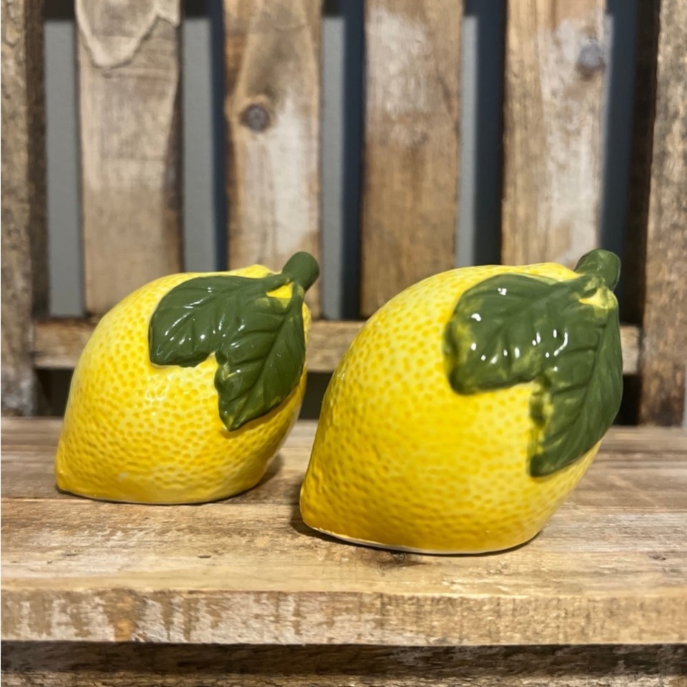 Lemon Shaped Salt and Pepper Shakers